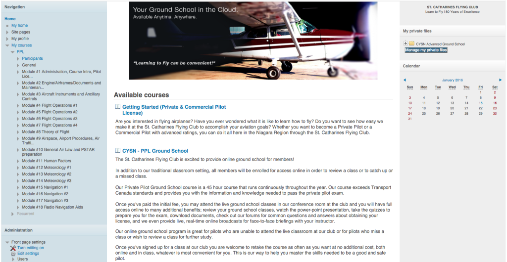 Online Ground School - St. Catharines Flying Club